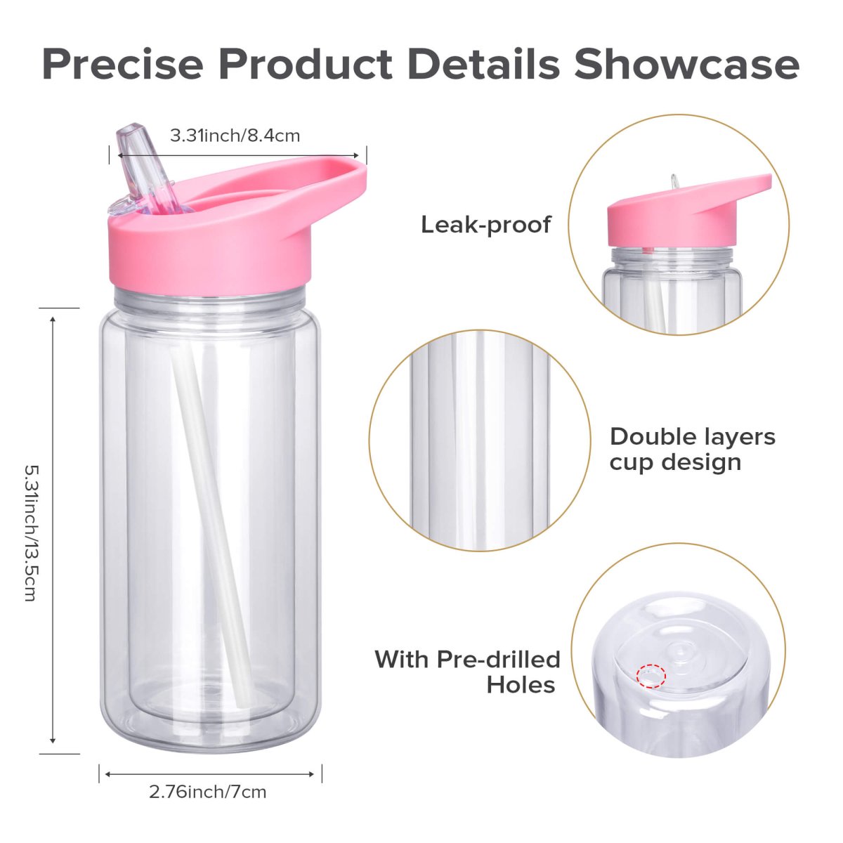 10 oz Snow Globe Acrylic Tumbler - 25 Pack - FASTSUB