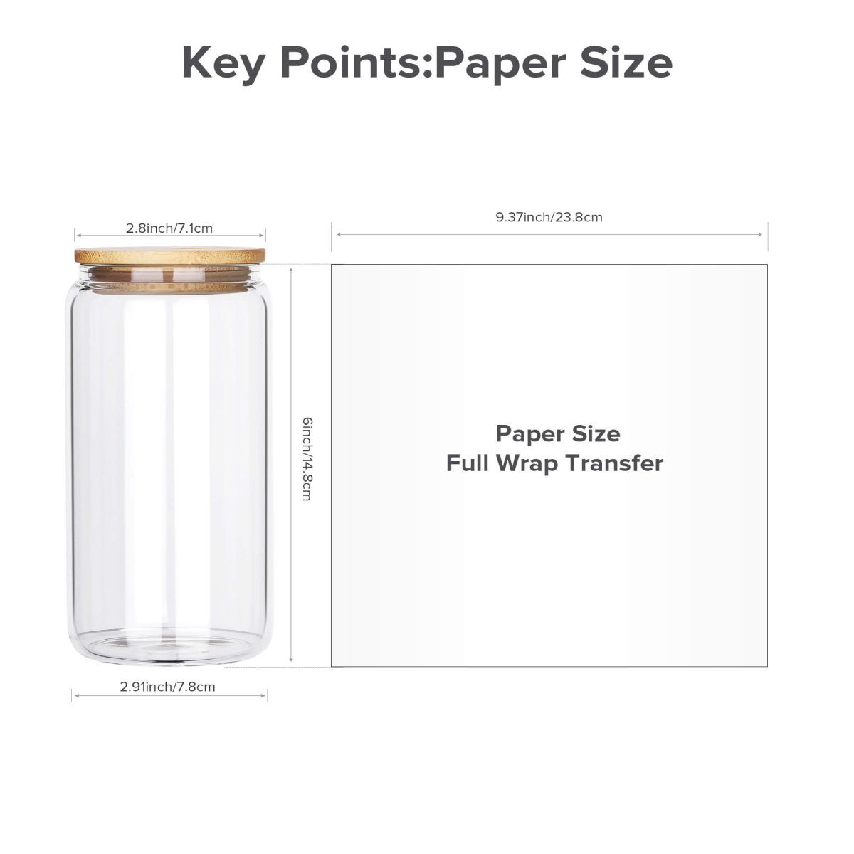 16 oz Sublimation Clear Glass Can - 25 Pack - FASTSUB