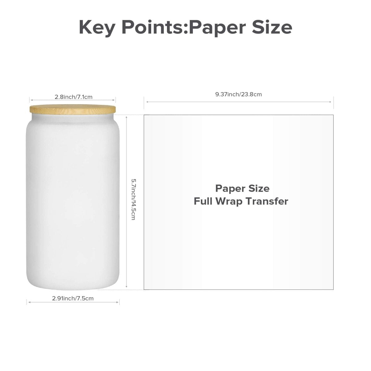 16 oz Sublimation Frosted Glass Can - 25 Pack - FASTSUB