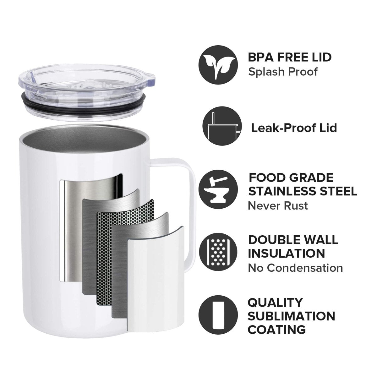 17 oz Sublimation Mug - 20 Pack - FASTSUB
