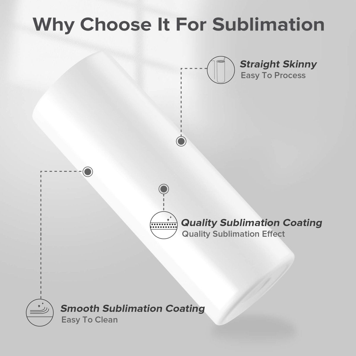 20 oz Sublimation Skinny Tumbler - 25 Pack - FASTSUB