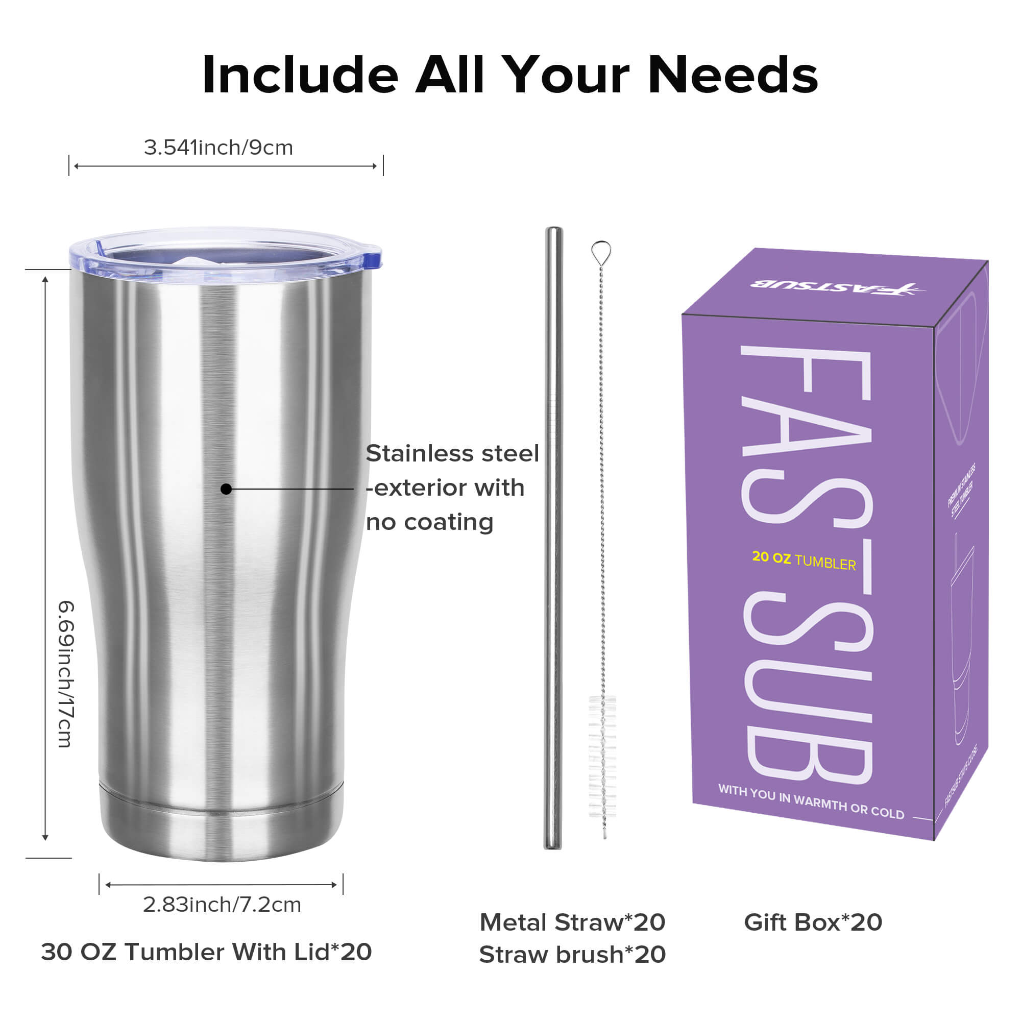20 oz Stainless Steel Curve Tumbler(2)