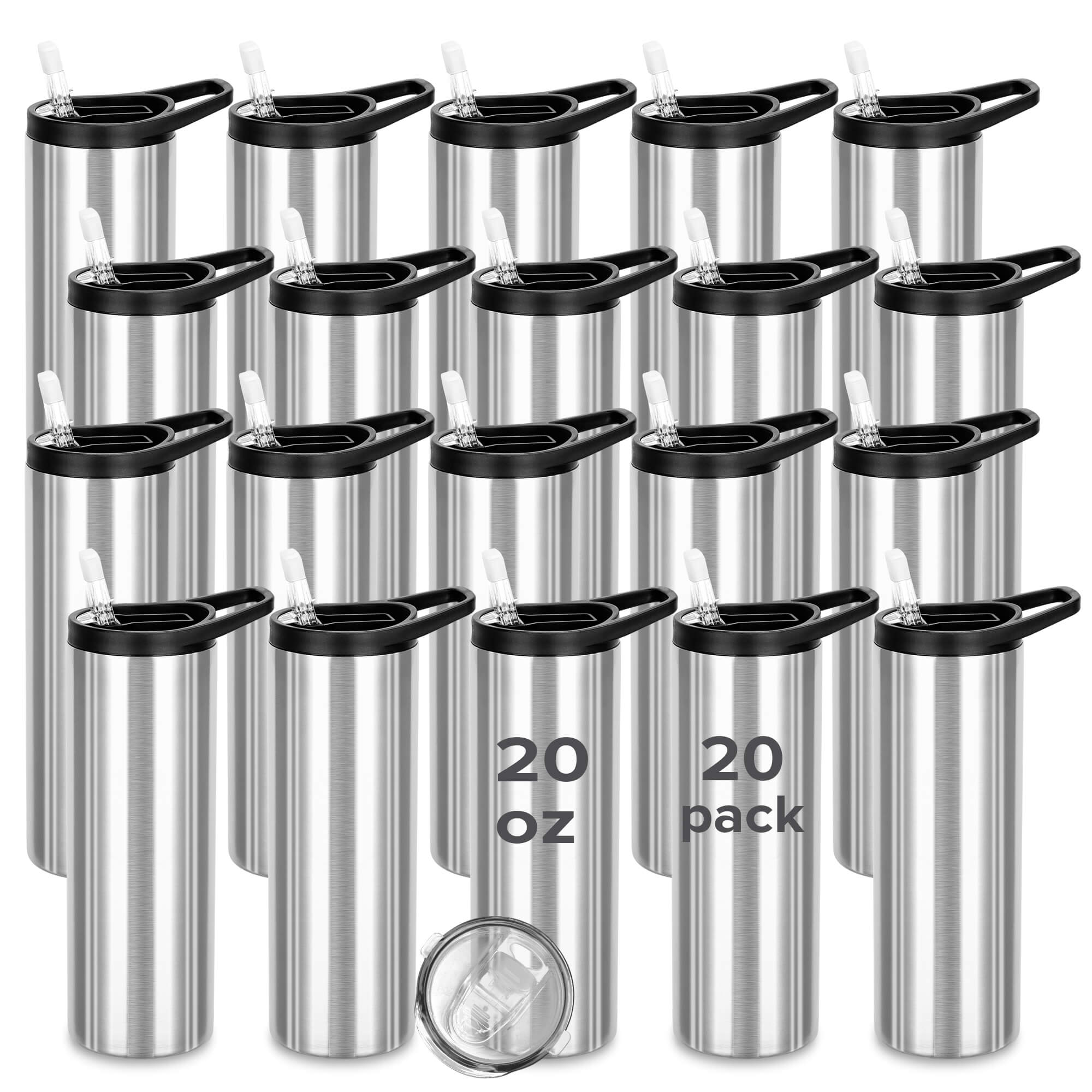 20 oz Skinny Stainless Steel Duo Tumbler | 20 Pack