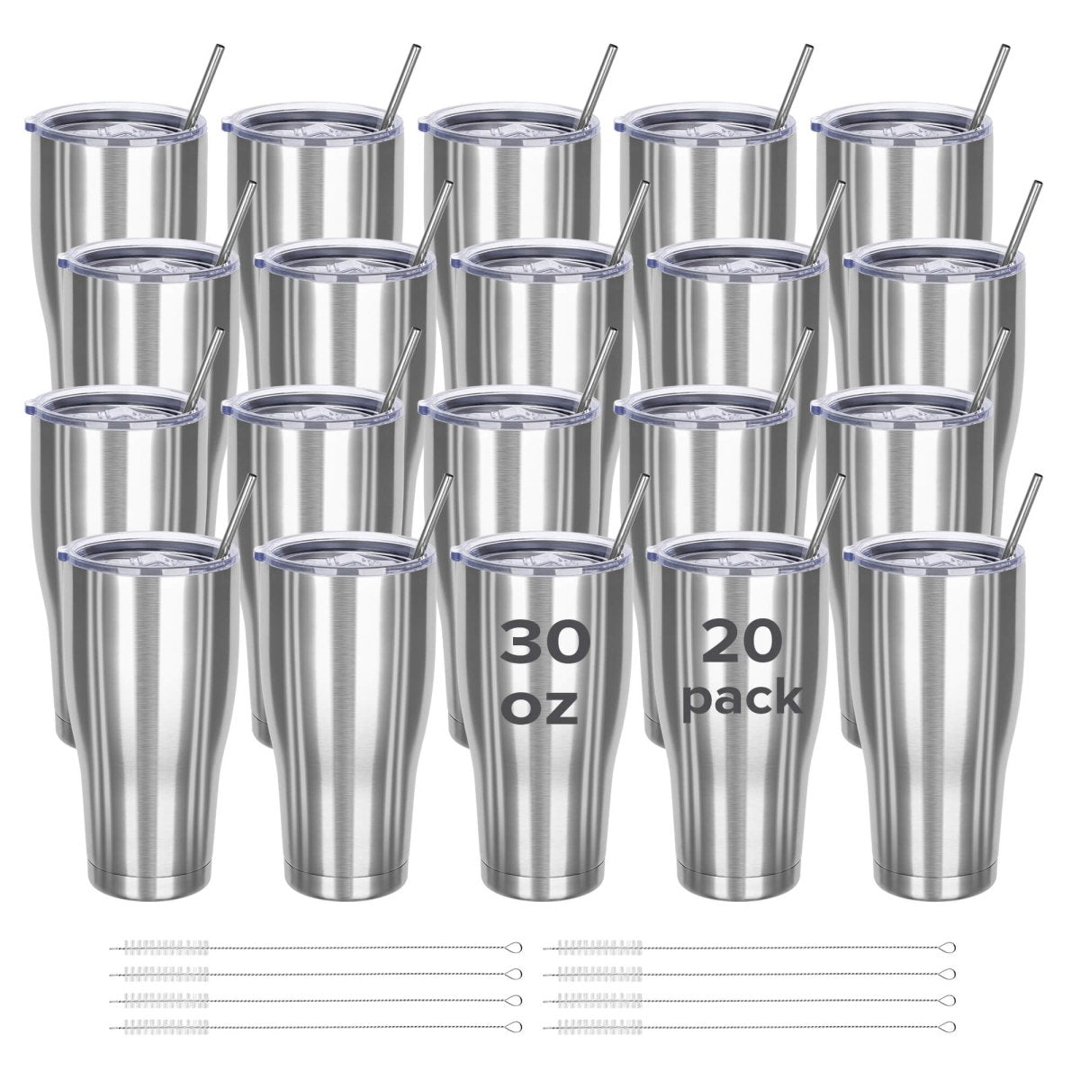 30 oz Stainless Steel Tumbler - 20 Pack - FASTSUB