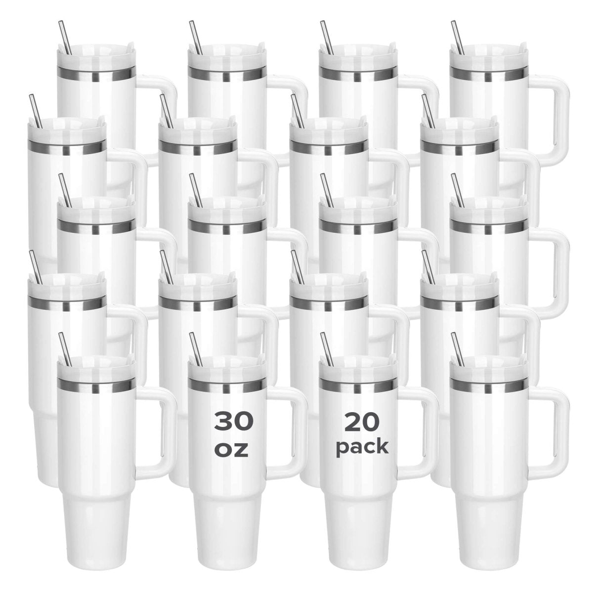 30 oz Sublimation Tumbler with Handle - 20 Pack - FASTSUB