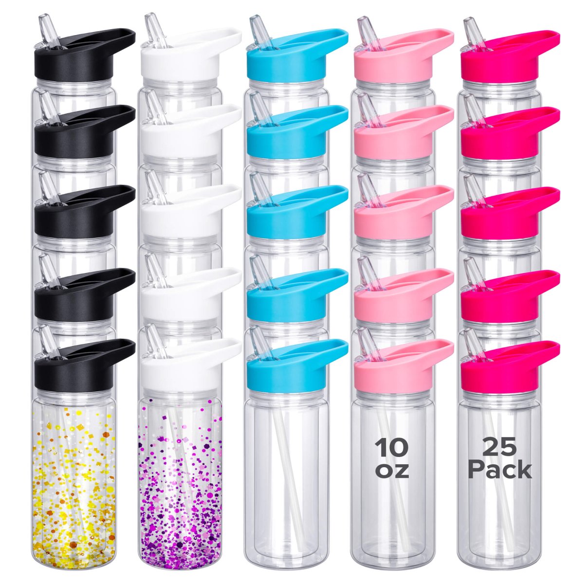 10 oz Snow Globe Acrylic Tumbler - 25 Pack - FASTSUB
