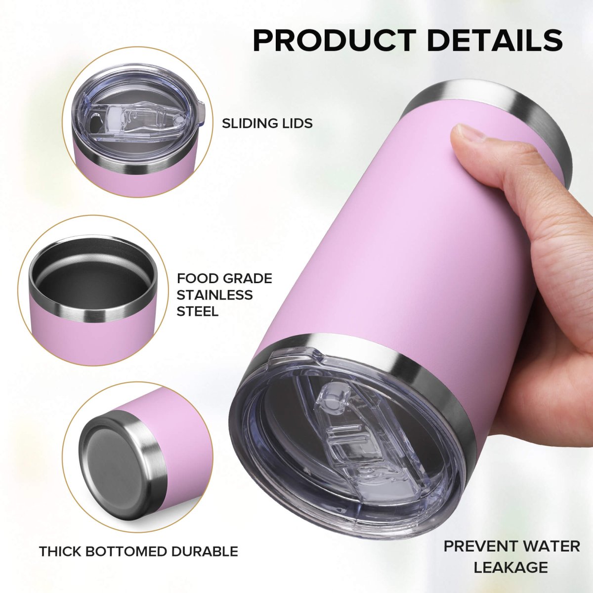 20 oz Powder Coated Tumbler - 20 Pack - FASTSUB