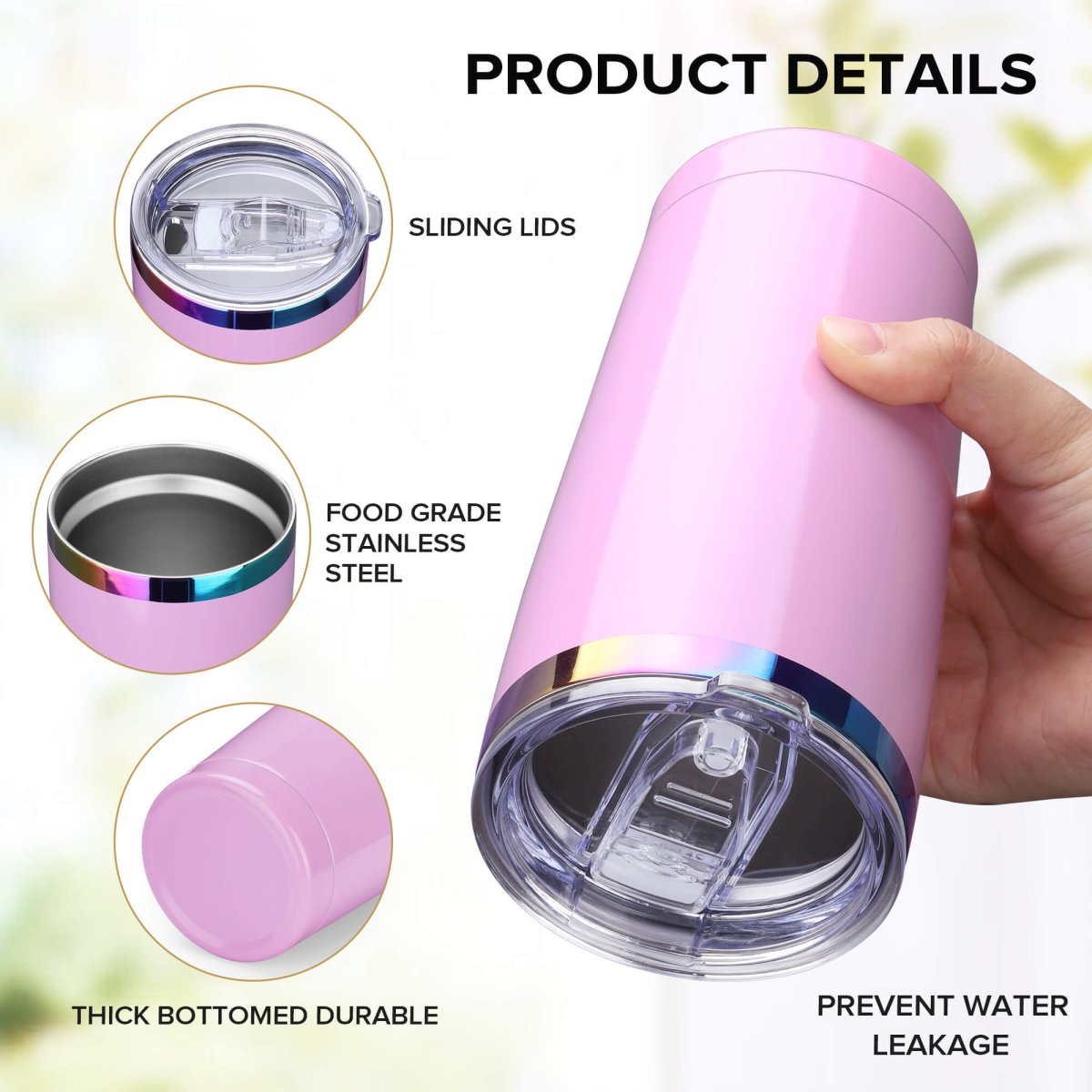 20 oz Rainbow Plated Tumbler - 12 Pack - FASTSUB