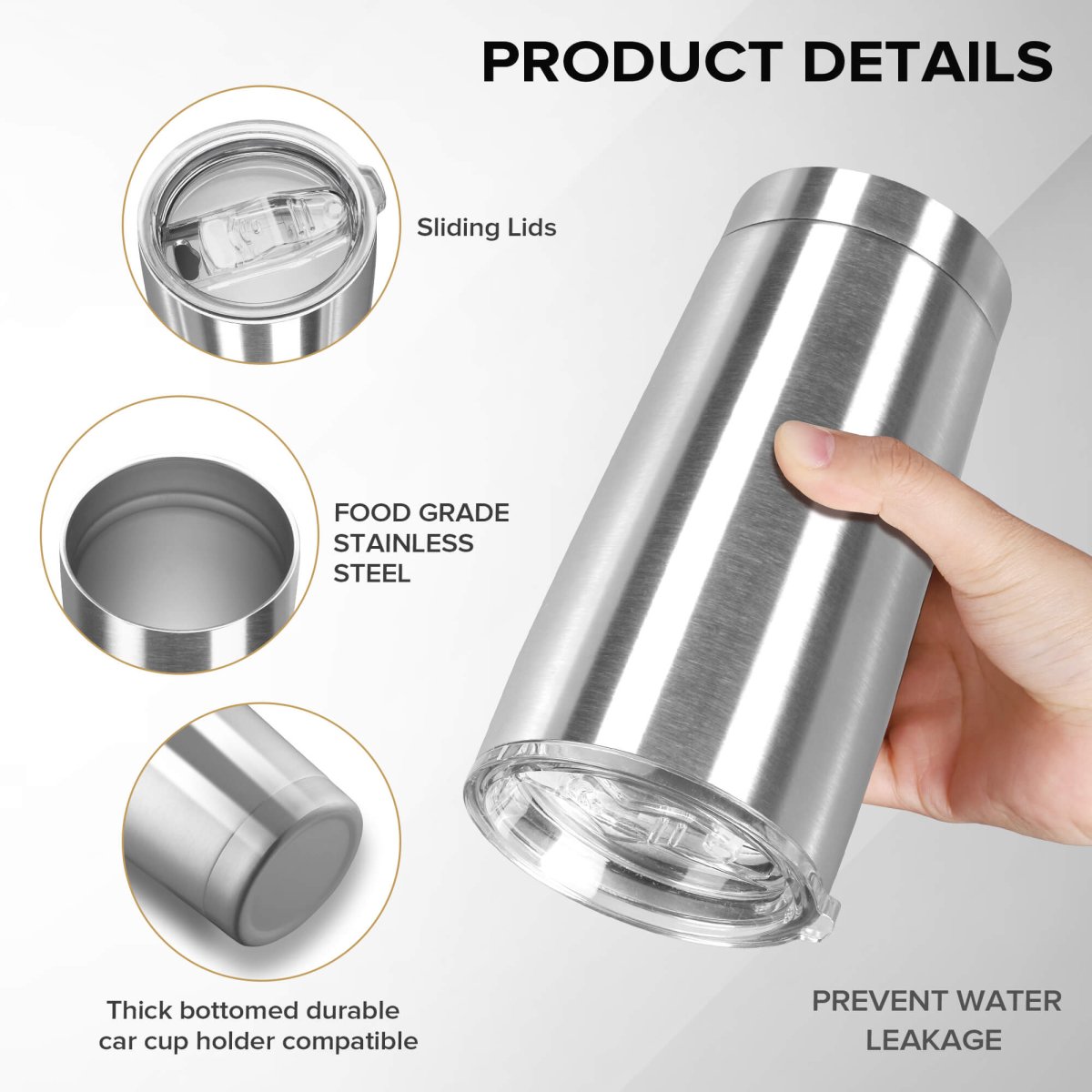 20 oz Stainless Steel Tumbler - 20 Pack - FASTSUB