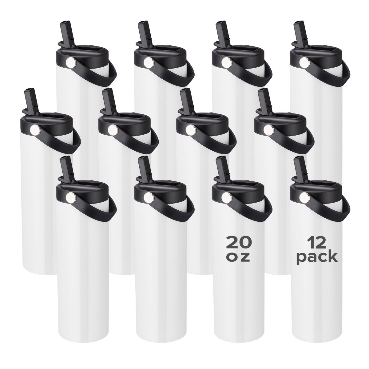 20 oz Sublimation Sports Water Bottle - 12 Pack - FASTSUB
