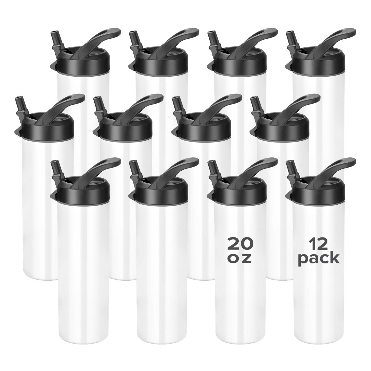20 oz Sublimation Sports Water Bottle - 12 Pack - FASTSUB