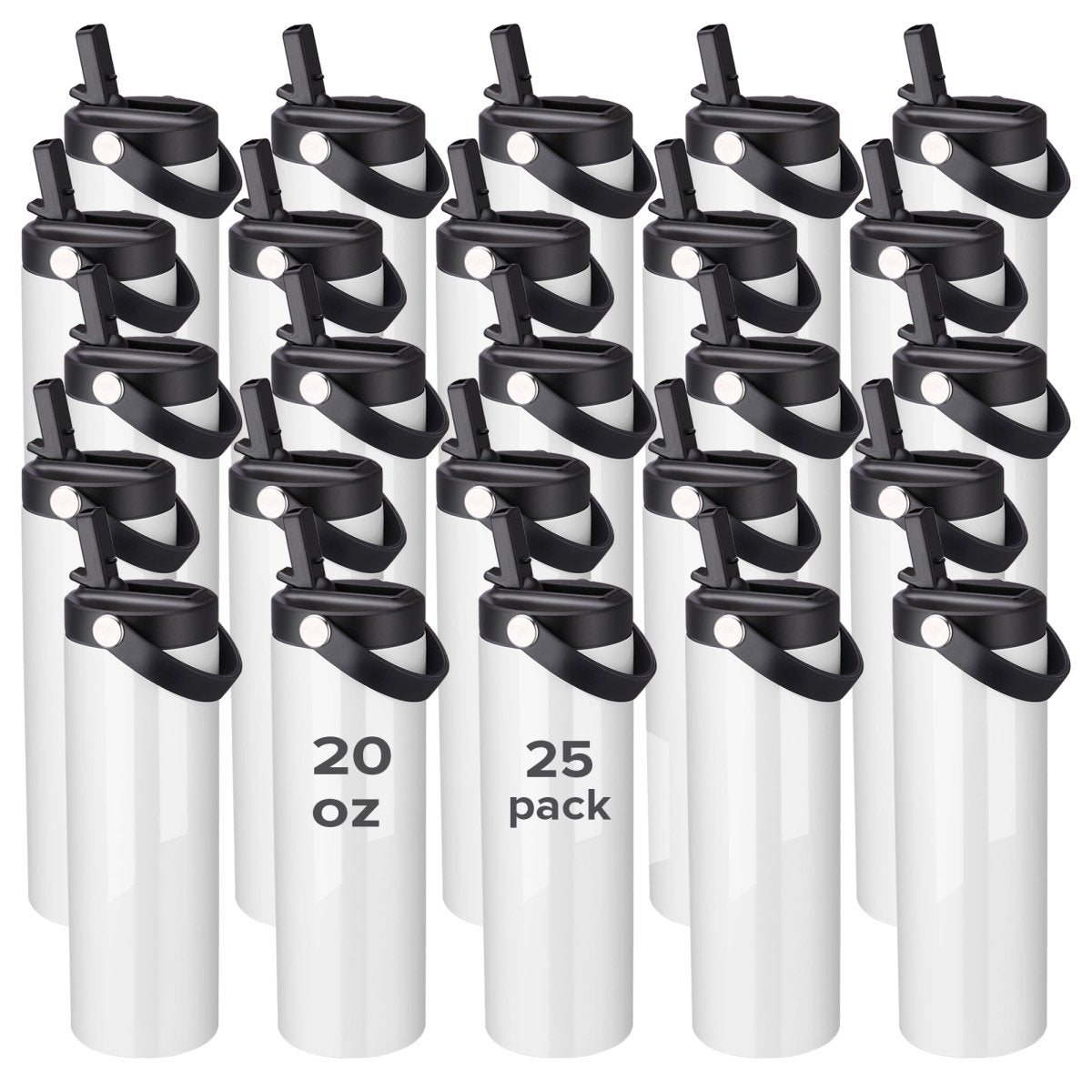 20 oz Sublimation Sports Water Bottle - 25 Pack - FASTSUB