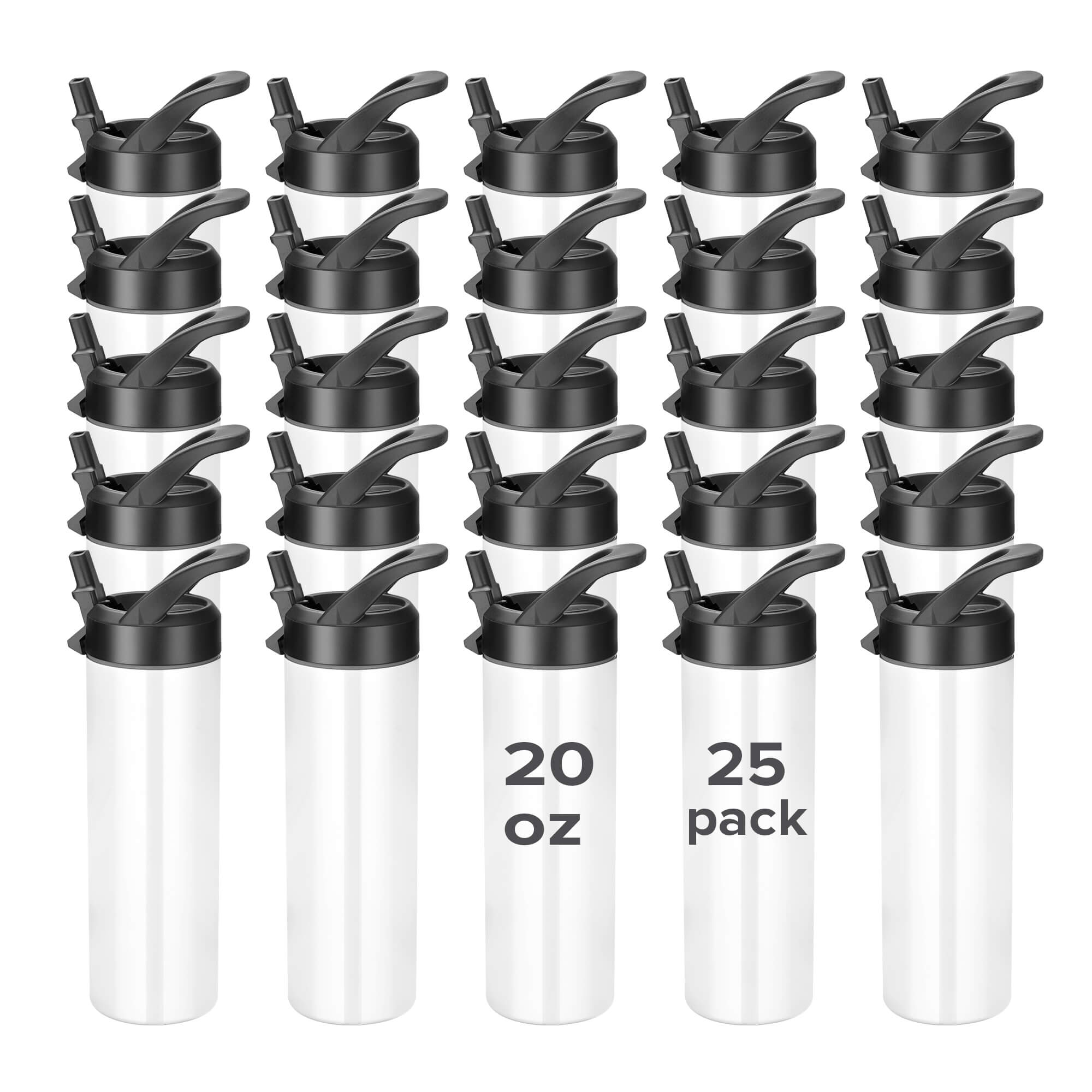 sublimation sports water bottles blanks,sublimation water bottles blanks, 20oz Sports Lid Sublimation Skinny Tumbler | 25 Pack - FASTSUB, insulated sublimation water bottles wholesale