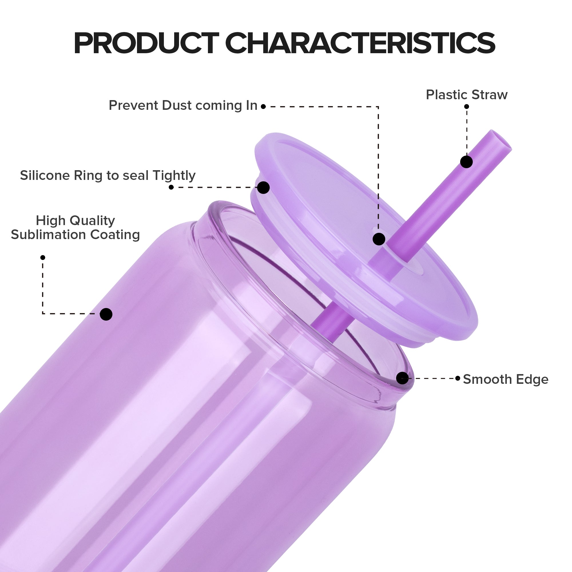 16 oz Sublimation Color Glass Can | 25 Pack